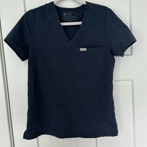 Figs One pocket dark gray scrub top size small. Like new
